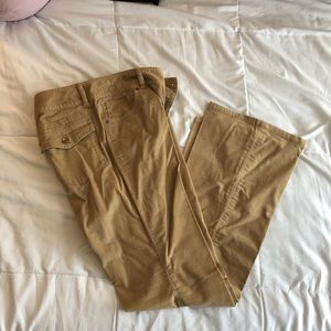 Tan wide leg corduroy pants